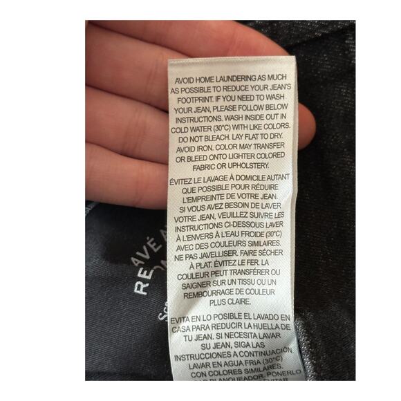 Frame Le High Straight Leg Long Jeans black size 24 - Picture 8 of 8